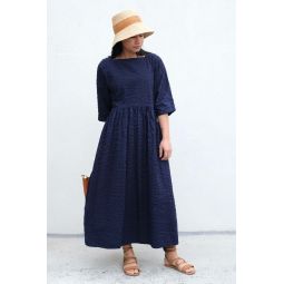 Tradi Dress - Navy Seersucker