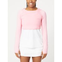 BloqUV Womens Crop Long Sleeve Top - Tickle Me Pink