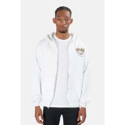 And Gold Skull Hoodie - White