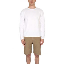 Long Sleeve Pique T Shirt --White