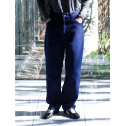 Woven Pure Indigo Light Sashiko 5 Pocket Pants