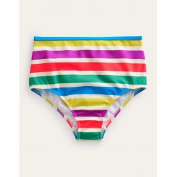 High Waisted Bikini Bottoms - Day Tripping Stripe