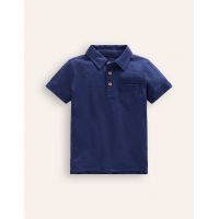 Slubbed-Jersey Polo Shirt - College Navy