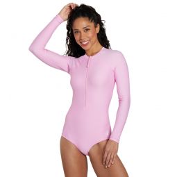 Body Glove Womens Smoothies Chanel Long Sleeve One Piece Swimsuit
