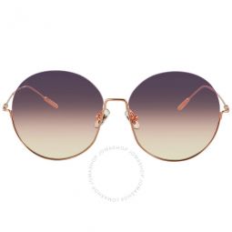 Ella Pink/Purple Gradient Round Ladies Sunglasses