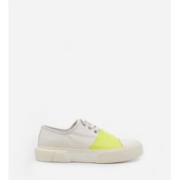 Pro Tec Front Strap Sneaker - White/Neon Yellow