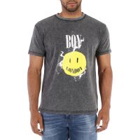 Washed Grey Boy Acid Cotton T-shirt, Brand Size Small