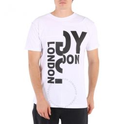 White Cotton Upcycled T-shirt, Size Medium