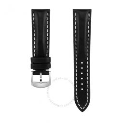 Black Novo Nappa Calfskin Leather Strap (21mm) Buckle not included.