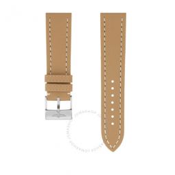Beige Military Calfskin Leather Strap 22mm