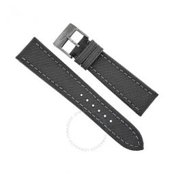 Anthracite Canvas Watch Band Strap 24mm - 20mm