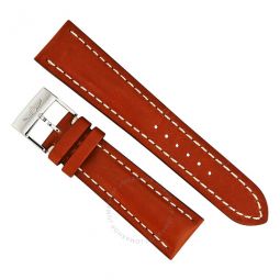 24 MM Light Brown Leather Strap