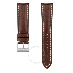 Brown Alligator Leather Strap 24mm Buckle not included.