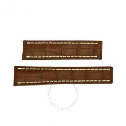 Brown Strap with White Stitching 22-20mm