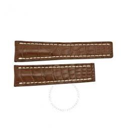 Brown Strap with White Stitching 24-20mm Buckle not included.