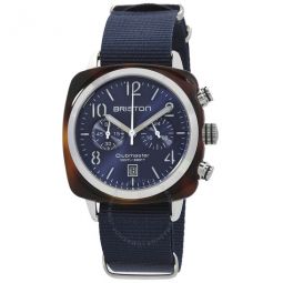 Clubmaster Classic Chronograph GMT Quartz Blue Dial Mens Watch