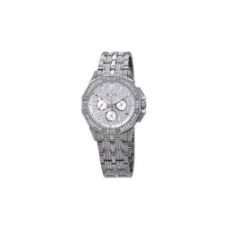 Men's Crystal Stainless Steel set with Crystals Crystal Pave Dial Watch