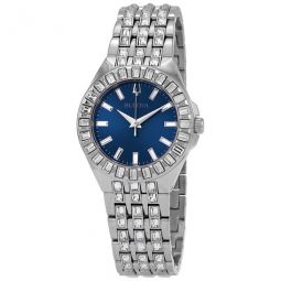 Crystal Quartz Blue Dial Ladies Watch