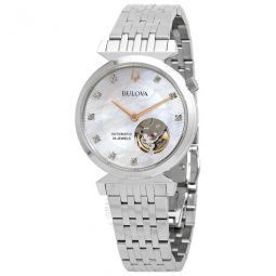 Regatta Automatic Diamond White Mother of Pearl Dial Ladies Watch