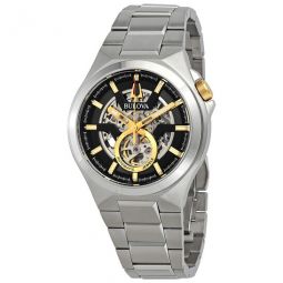 Maquina Black-Skeleton Dial Automatic Mens Watch