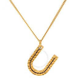Ladies U Alphabet Charm Gold-plated Necklace