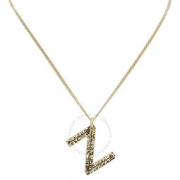 Ladies Light Gold Alphabet Z Charm Gold-plated Necklace