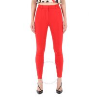 Ladies Bright Red Stretch Jersey Trousers, Brand Size 6 (US Size 4)