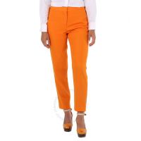 Ladies Deep Orange Aimi Mid-Rise Tailored Trousers, Brand Size 12 (US Size 10)
