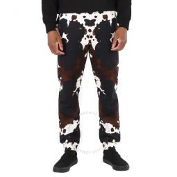 Dark Mocha Loop-Back Cotton Camouflage-Print Slim-Fit Jogging Pants, Size Small