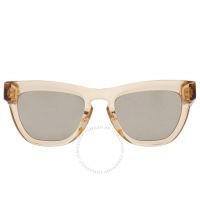 Light Brown Mirrored Gold Square Ladies Sunglasses