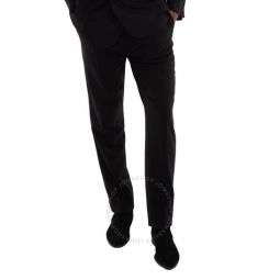 Black Pemberton Wool-Blend Tailored Trousers, Brand Size 52 (Waist Size 35.8)