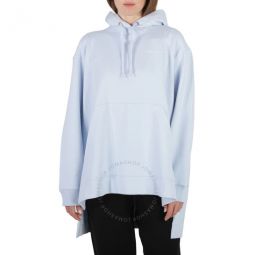 Pale Blue Aurore Deer Oversized Hoodie, Size XX-Small