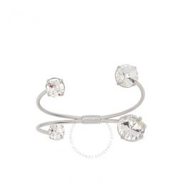 Ladies Crystal / Palladio Crystal Cuff Bracelet, Size Small