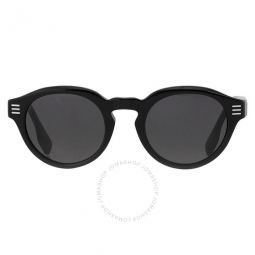 Dark Grey Round Mens Sunglasses