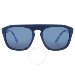 Wren Dark Grey Blue Mirror Pilot Mens Sunglasses
