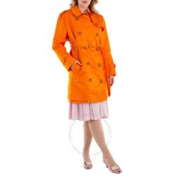 Deep Orange Whetstone Water Resistant Nylon Trench Coat, Brand Size 8 (US Size 6)