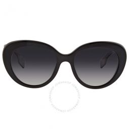 Rose Polairzed Grey Gradient Cat Eye Ladies Sunglasses