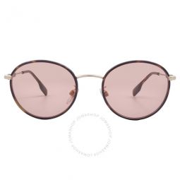 Dark Pink Round Ladies Sunglasses