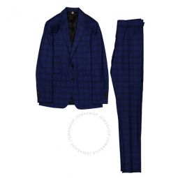 Mens 2-piece Standard Soho Wool Suit In Bright Navy, Brand Size 56R (US Size 46R)