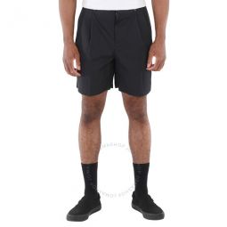 Mens Black Technical Cotton Tailored Shorts, Brand Size 44 (Waist Size 29.5)