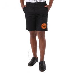 Mens Black Shibden Shark-Print Chino Shorts, Brand Size 44 (Waist Size 29.5)