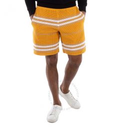Marigold Morriss Icon Stripe Pointelle Knit Shorts, Size Medium