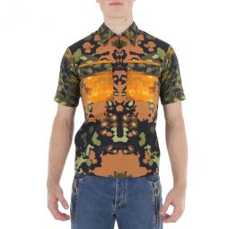 Santon Camouflage Printed Cotton Shirt, Size XXX-Small