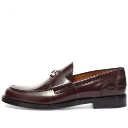 Mens Fred Leather Loafers In Burgundy, Brand Size 40 ( US Size 7 )
