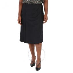 Black Pleated Wrap Skirt, Brand Size 52 (US Size 18)