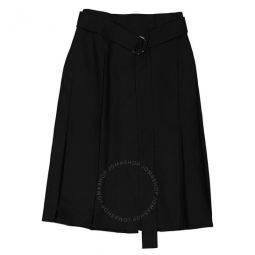 Ladies Black Alicia Pleated Midi Skirt, Brand Size 4 (US Size 2)