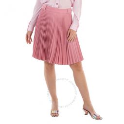 Ladies Rosy Pink Pleated Midi Skirt, Brand Size 6 (US Size 4)