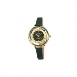 Womens Leather Green Dial