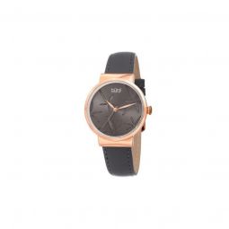 Womens Leather Grey Dial