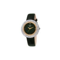 Women's Patent Leather Green Dial